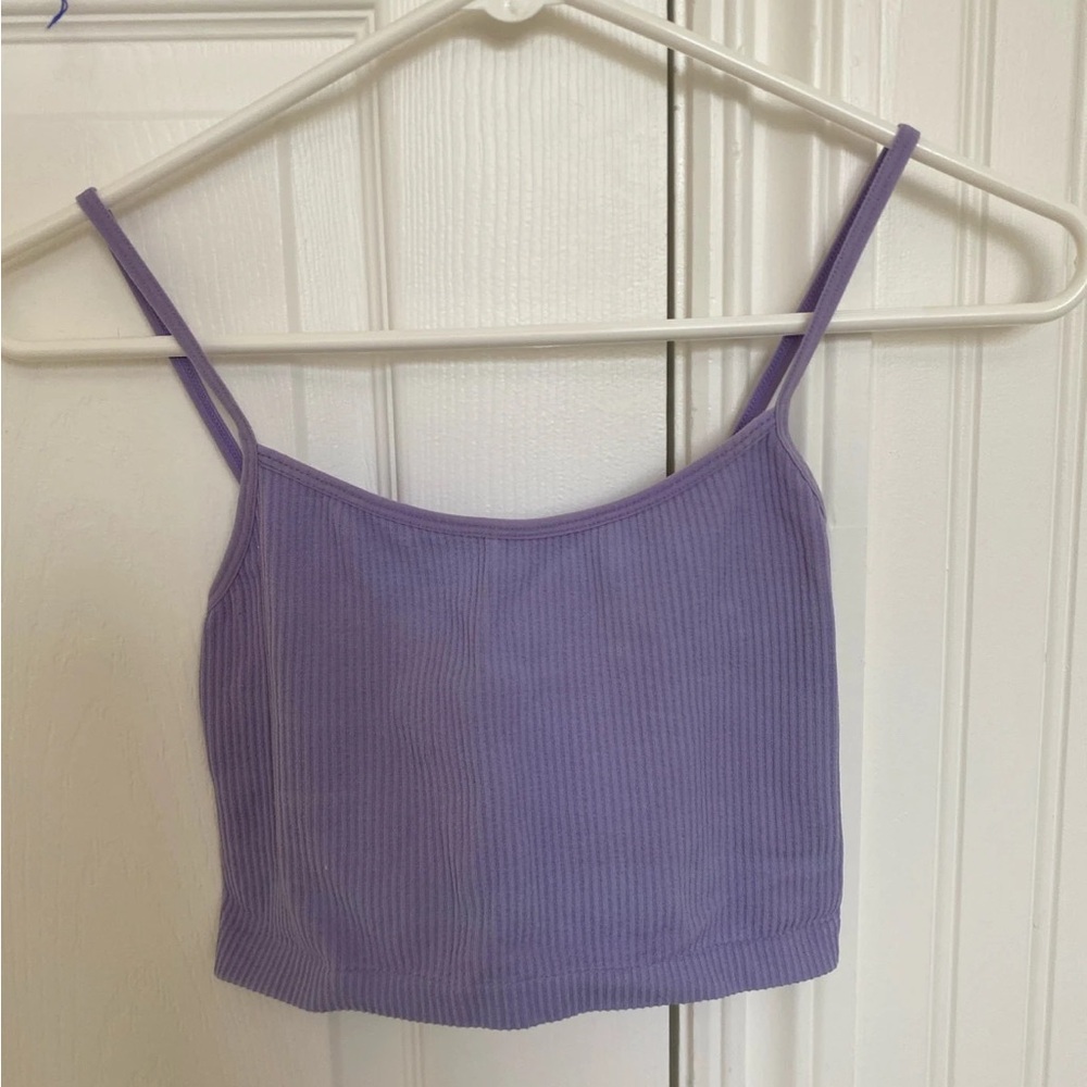 Stradivarius Lavender Ribbed Camisole